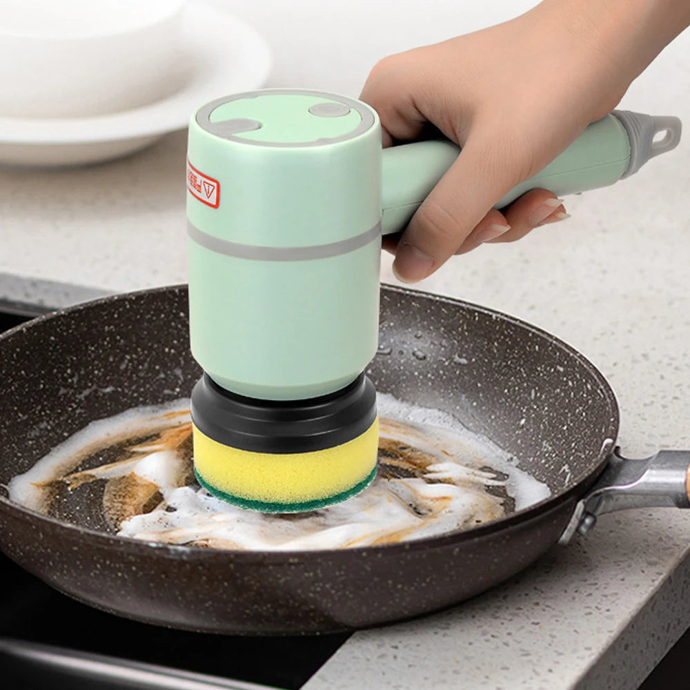 Electric Spin Cleaning Brush | Powerful Spinning Action, Multiple Heads & Rechargeable – Deep Clean in Half the Time