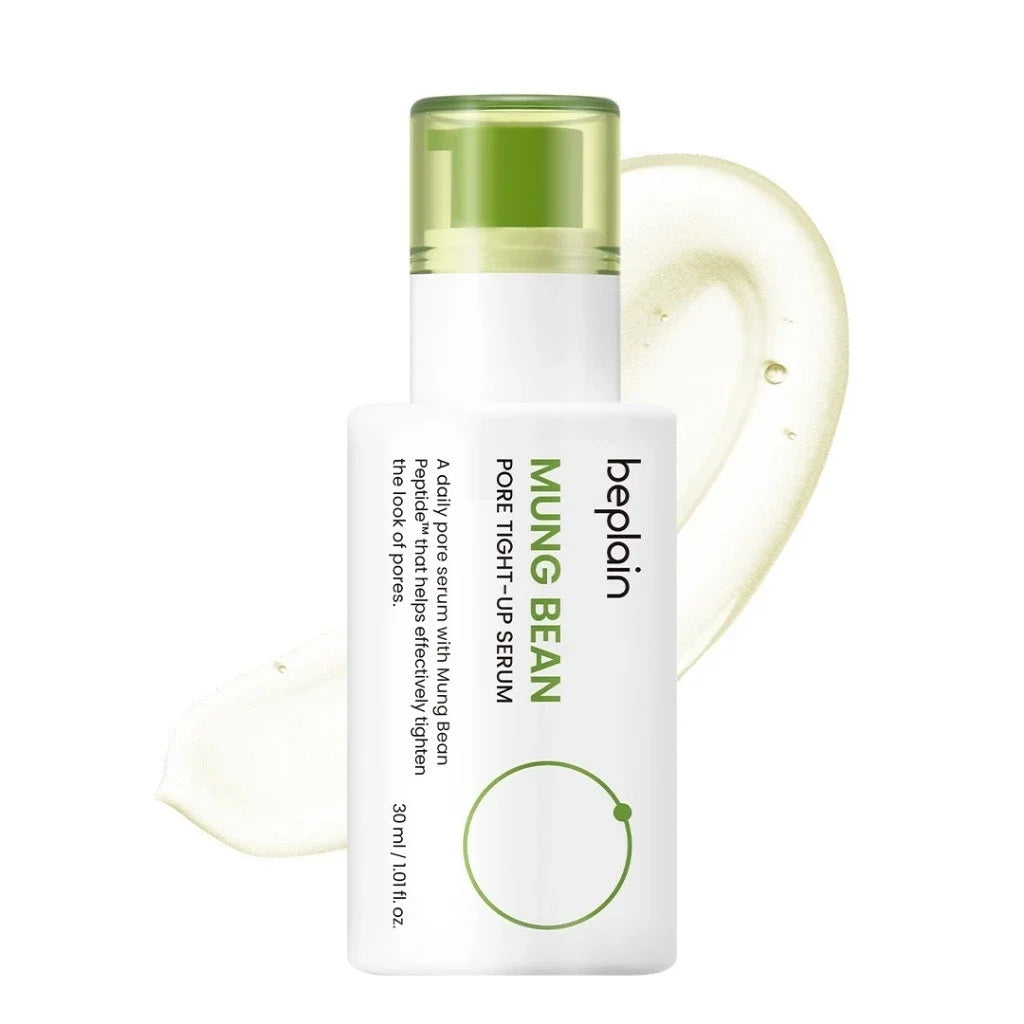 Korean Mung Bean Skincare Set — Pore Serum, Cleansing Foam, Clay Mask & Makeup Remover