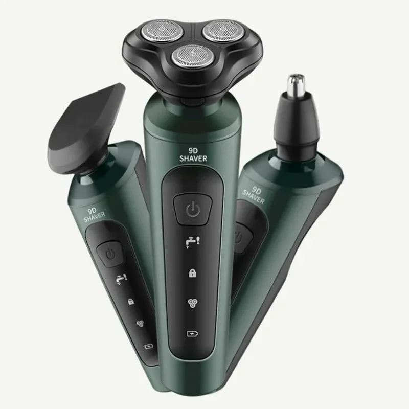 4-in-1 Electric Shaver | Waterproof, USB Rechargeable & Cordless – Beard, Hair & Body Grooming