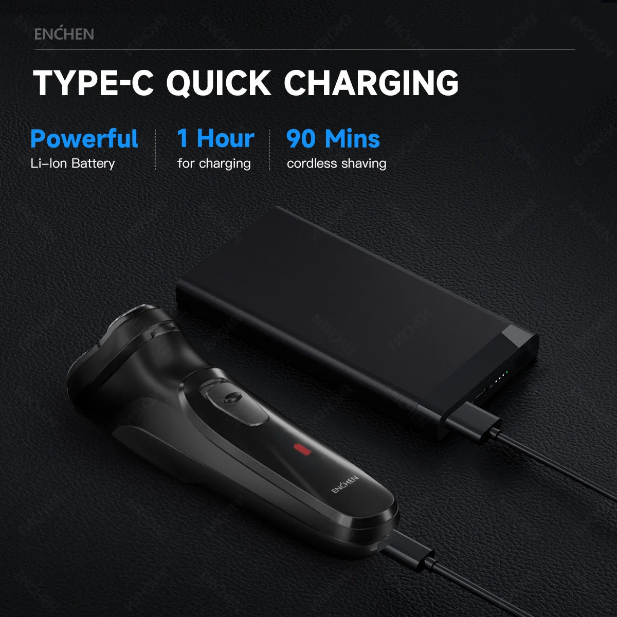 ENCHEN Blackstone Electric Shaver | Premium Precision Grooming – Fast Motor & Long Battery Life