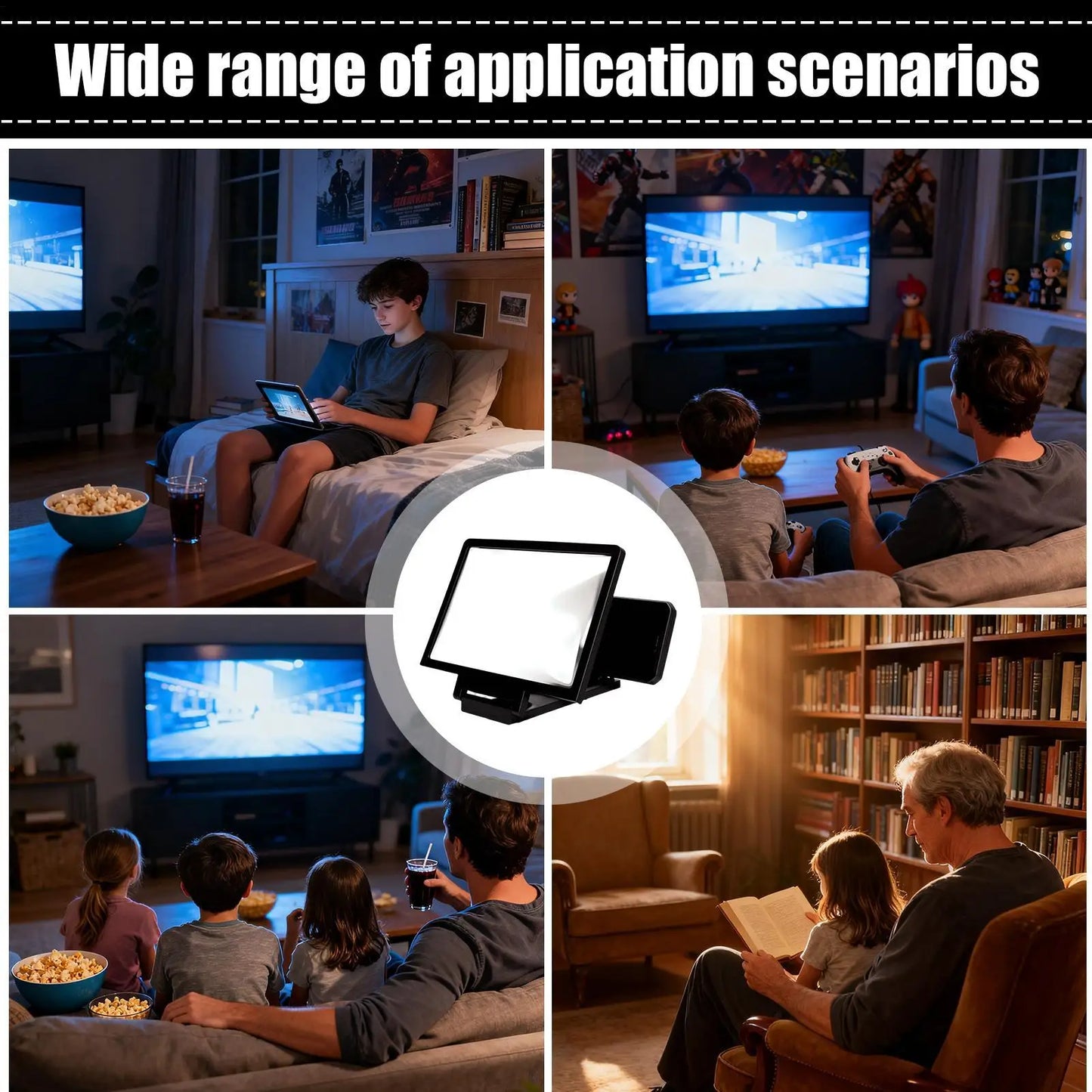 View Plus Screen Booster | 3-4x Phone Screen Magnifier for Eye-Comfort Viewing — No Power Needed