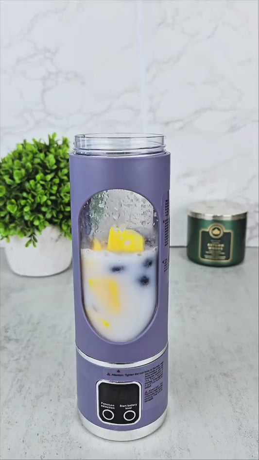 Portable Juice Blender 450ml | 8-Blade USB Rechargeable Smoothie Cup – Leak-Proof & Ice Crushing