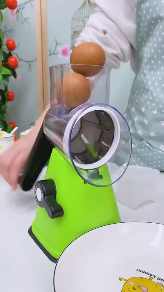 Multi-Function Vegetable Cutter | Slice, Dice, Shred & Grate with Interchangeable Blades – Safe & Fast