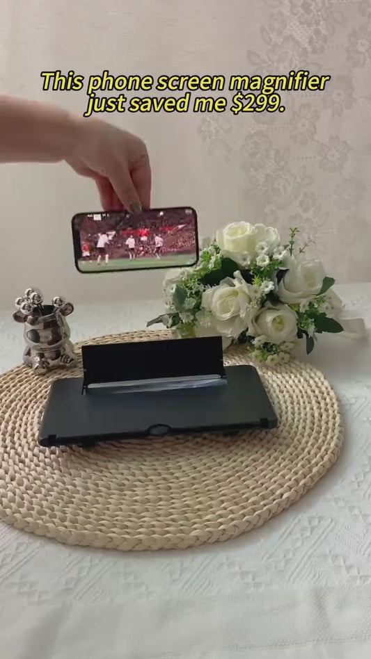 HD Vision Phone Screen Enlarger | Crystal-Clear 3-4x Magnification, Eye Strain Relief & Foldable – No Power Needed