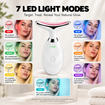 EMS 7-Color LED Face & Neck Massager