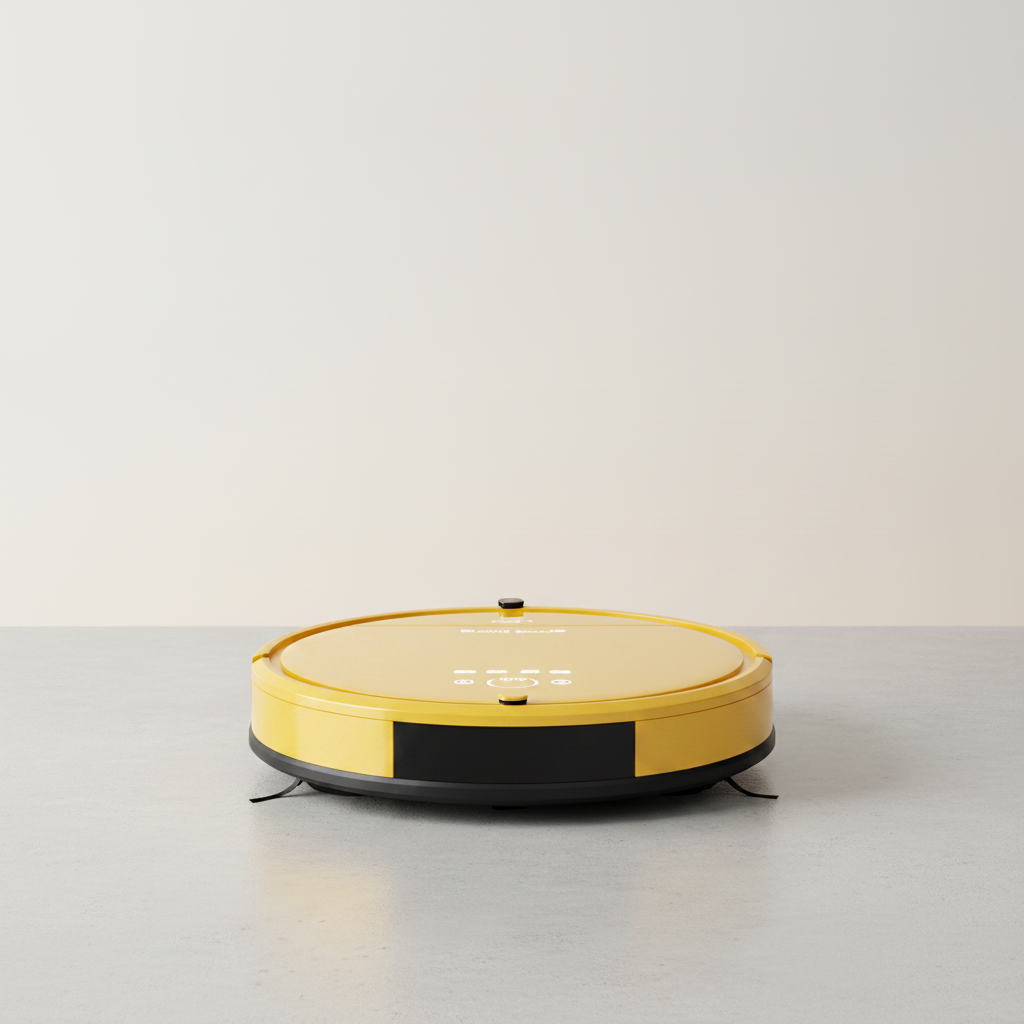 Yellow Robot Vacuum - First Image Style